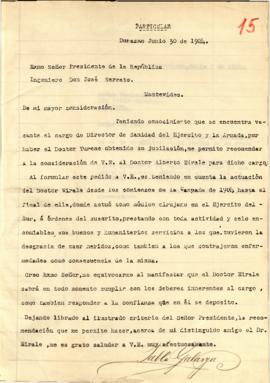 Solicitud particular de Teniente General