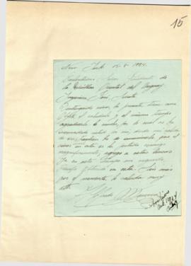 Nota de agradecimiento del Sr. Maresca
