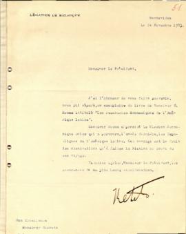 Nota del Ministro Plenipotenciario de Bélgica