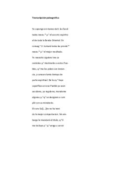 Transcripción paleográfica