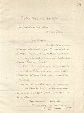 Carta del Sr. Carlos Alfredo de Moncada