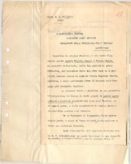 Carta del Sr. Geom. A G.Pozzetti