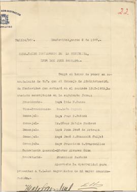 Comunicación del Concejo de Administración de Montevideo.