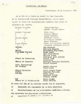 Comunicado de prensa