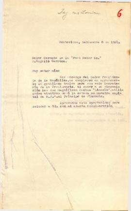Nota de agradecimiento a "Ford Motor Co"