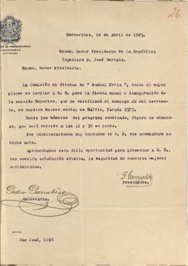 Invitacion de "Euskal Erria"