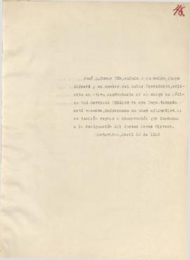 Nota al Sr. Jorge Sifredi