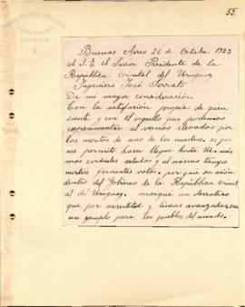 Carta de la Sra. Julia M. Serrato de Casdini
