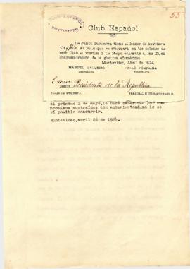 Invitación del Club Español