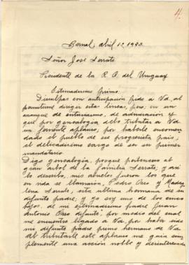 Carta del Sr. Juan F. Orso