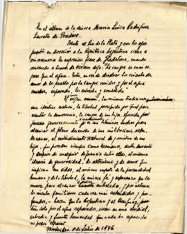 Nota que refiere a lazos de hermandad entre los pueblos del Río de la Plata