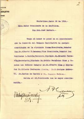 Nota de la Comisión del Palacio Legislativo