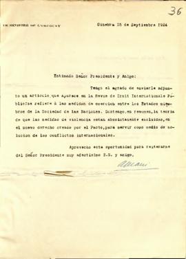 Carta de Ministro Plenipotenciario