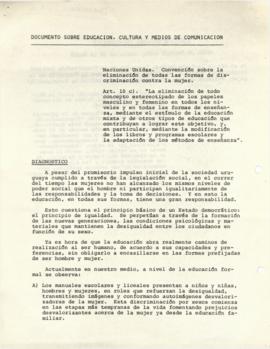 Educación, cultura y medios de comunicación