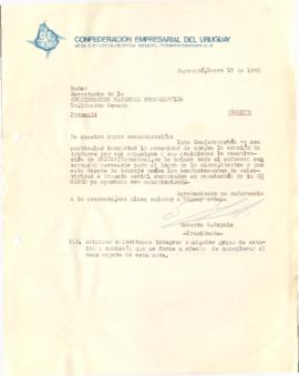 Carta de la CEdU (Confederación Empresarial del Uruguay