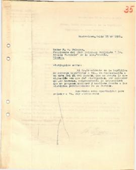Nota dirigida al Club Colorado Batllista "Dr. Atilio Narancio"