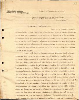 Carta y proyecto de navegación a través de dirigibles