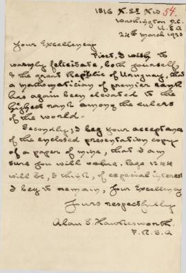 Nota del Sr. Alan S. Hawkesworth, F.R.S.A