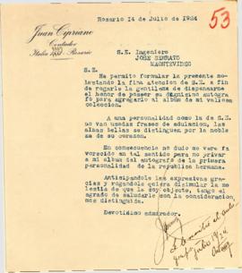 Solicitud del Sr. Juan Cipriano