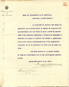 Nota de la Comisión de Cuentas del Poder Legislativo