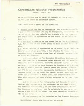 Ordenamiento legal de los servicios