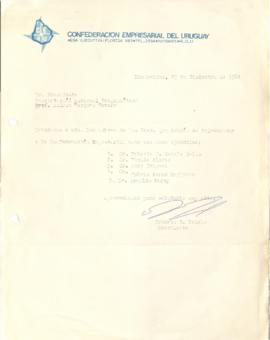 Carta de CEdU (Confederación Empresarial del Uruguay)