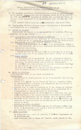 Normas transitorias de funcionamiento de la Concertación Nacional Programática