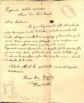 Carta del Comité "Billiken" de Paysandú