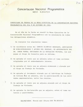 Comunicado de prensa