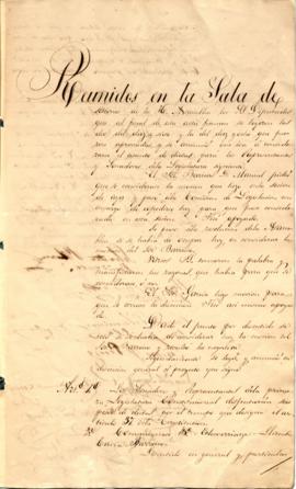Dietas de la Primera Legislatura Constitucional