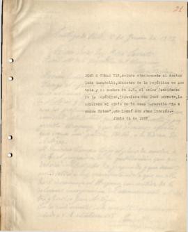 Nota de agradecimiento al Sr. Luis Garabelli