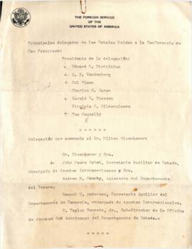 Nota de The Foreing Service of the United States of America