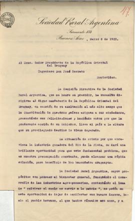 Carta de la Sociedad Rural Argentina.