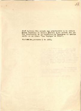 Nota de agradecimiento.