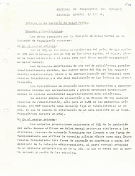 Informe Comisión de Salud Mental