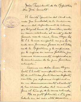 Carta del Club Colorado Jose Garibaldi