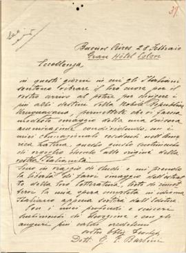 Carta del Sr.G.C. Barbini