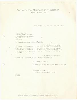Carta a la Asociación Nacional de Productores de Leche
