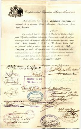Nota de Confraternidad Deportivo Latino-Americana