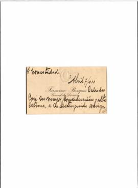 Tarjeta de felicitación de Francisco  Borgues