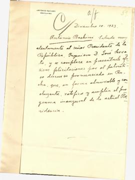 Nota del Sr. Antonio Bachini