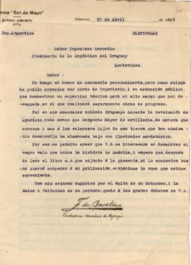 Carta del Sr. F. de Basaldua