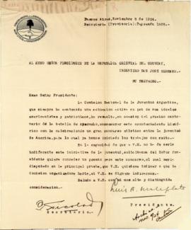 Solicitud de La Comisión Nacional de la Juventud Argentina